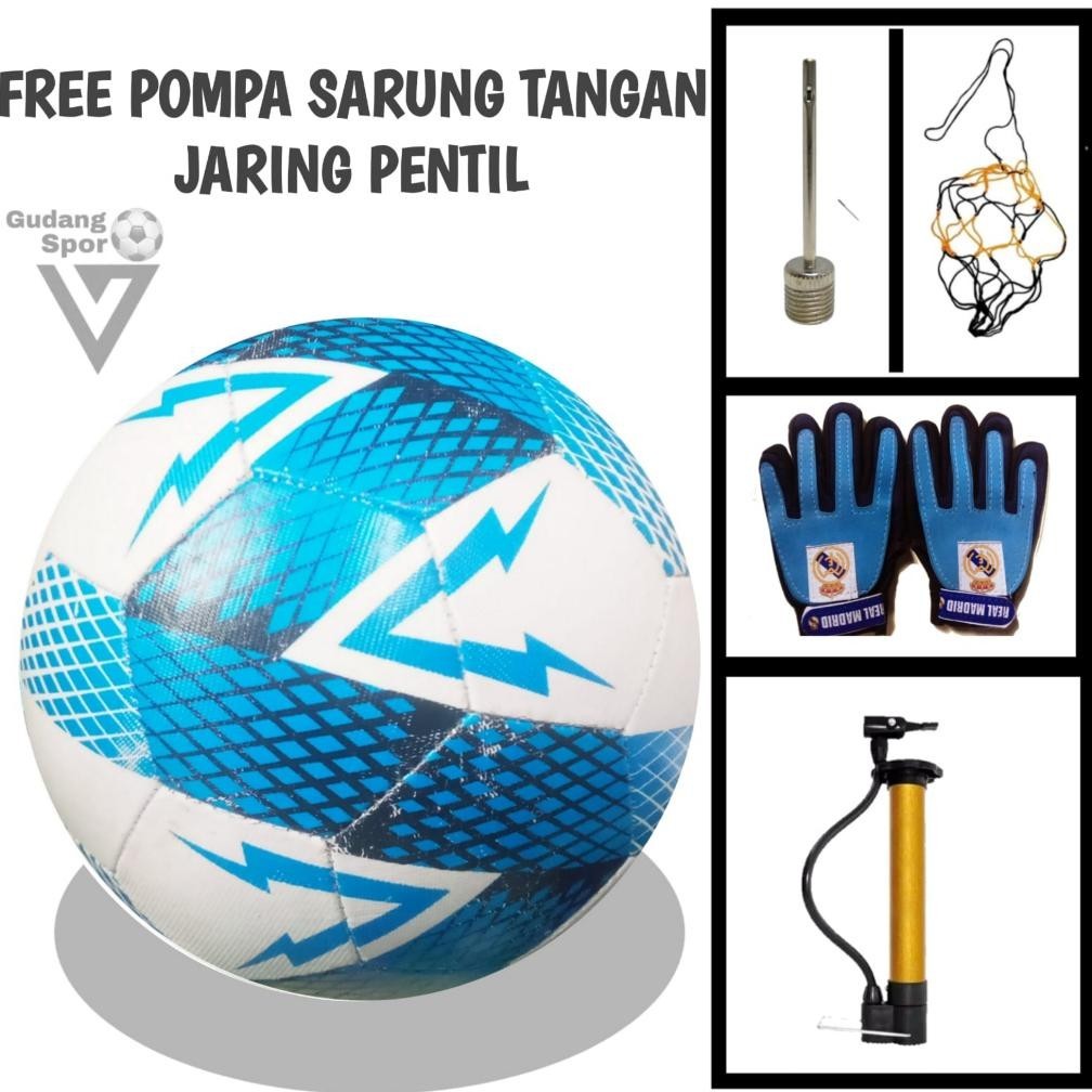 dg-78 Bola Sepak Murah Size 5 Gratis Pompa Angin Pentil dan Jaring Bola / Bola Sepak Specs Size 5 / 