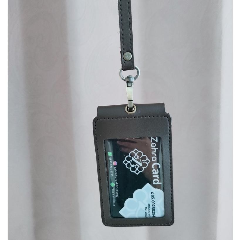 

Special Sale! Id Card name tag kulit Holder Double Flip Magnet Terbaru kekinian Original