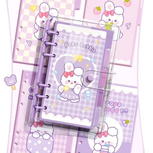 

ed-7 Zumoo Princess Art Binder SET PVC A6 Full Color Paper Planner / Binder SET PVC A6 dengan Loose Leaf Planner Warna GRID Berkualitas