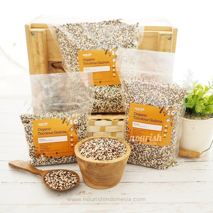 

Tricolour Quinoa organik (Quinoa Hitam, Putih, Merah) 500g
