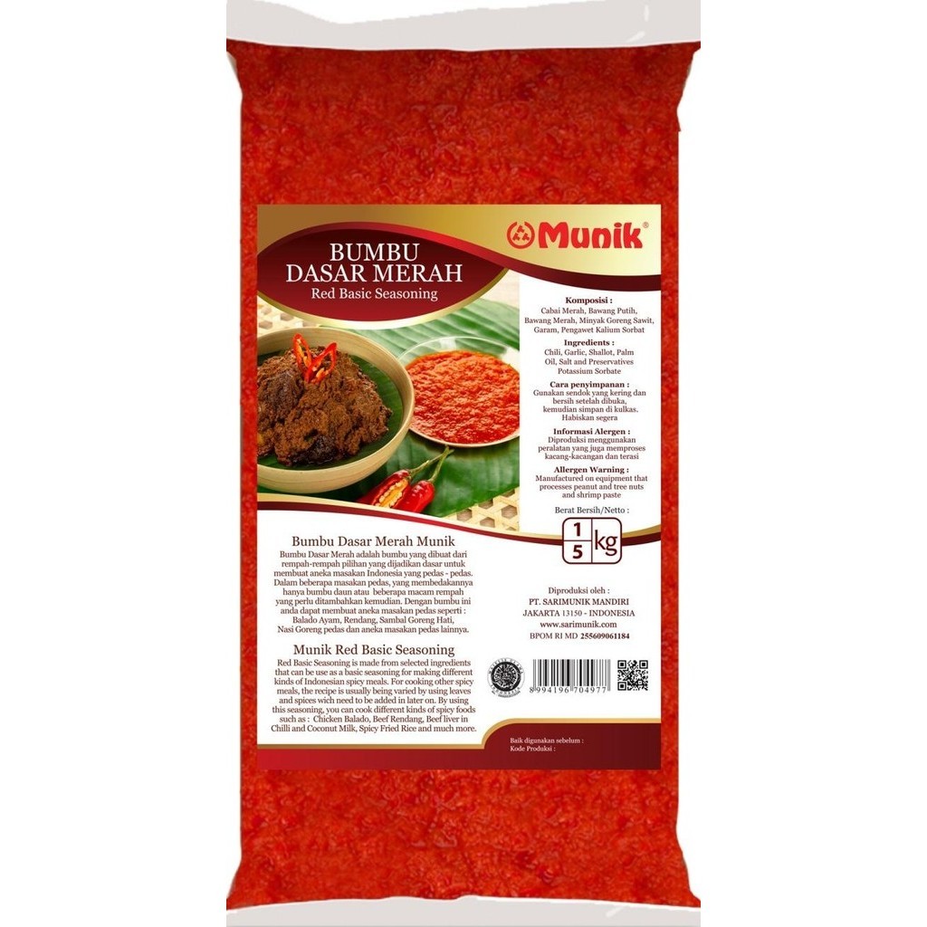 

lge Bumbu Munik Bumbu Dasar Merah - 1000gr