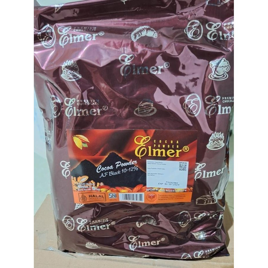 

Elmer Cokelat Bubuk Hitam African Black Cocoa Powder kemasan 250 gram SM88