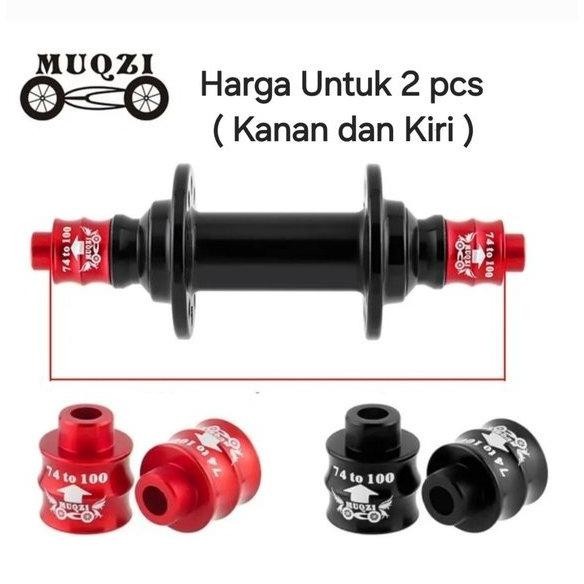 Premium Muqzi Adaptor Hub Depan Sepeda 74mm Ke 100mm  Converter Extension Sambungan Hub Sepeda