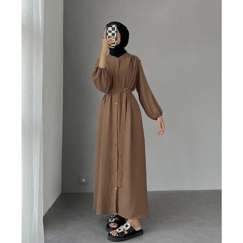 Sale Gamis Syifa Crinkle Airflow | Gamis Terbaru Lebaran 2023 | Gamis | Baju Gamis Lebaran 2023 Mewa