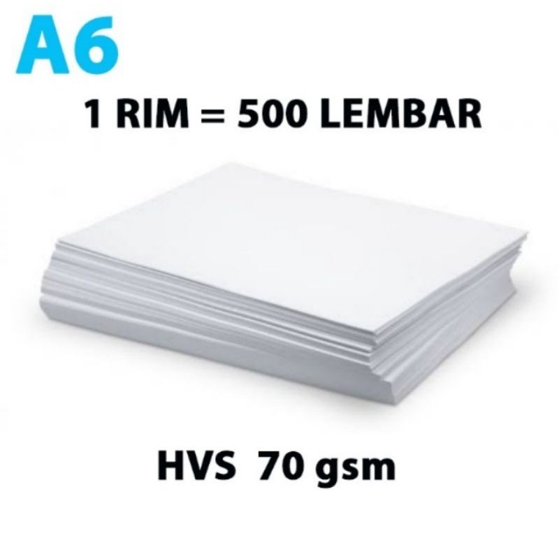 

KERTAS HVS PUTIH 70 GSM A6 COCOK UNTUK RESI ONLINE READY STOK