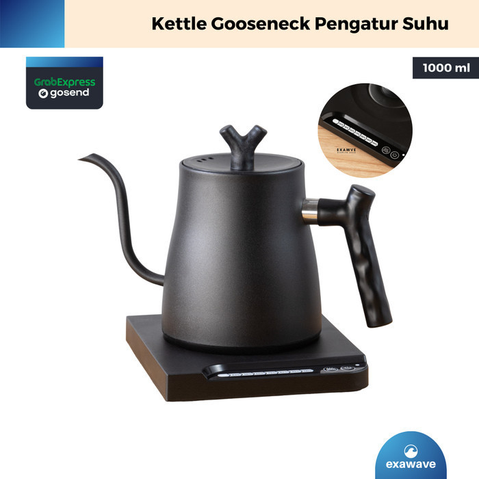 Exawve Kettle Goosene 1L Leher Angsa Electric Kopi Gatur Suhu