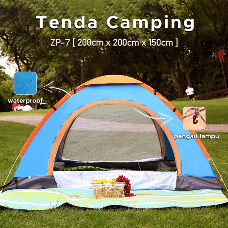 Tenda Camping Dome Waterproof Otomatis Anti Air Free Tas