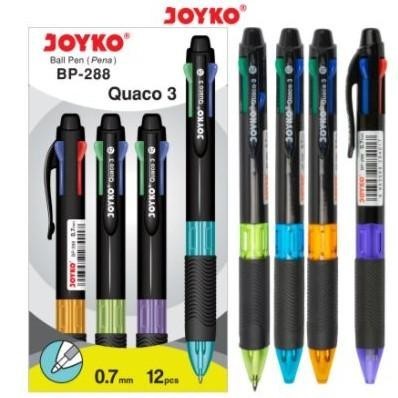 

Pulpen Joyko 4 warna BP-288 / Pack isi 12 pcs - 0,7mm Import