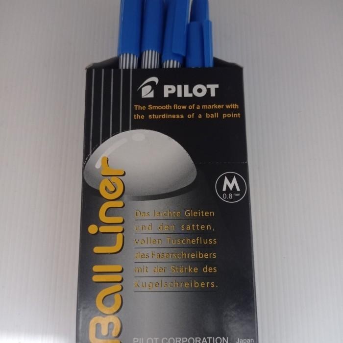 

pulpen ballliner warna biru 1 pack isi 12 Import