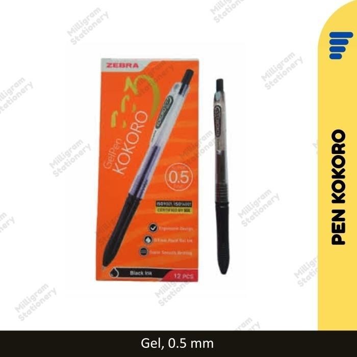 

Pulpen Gel Kokoro Zebra/ Ballpoint 0.5 mm/ LUSIN Import