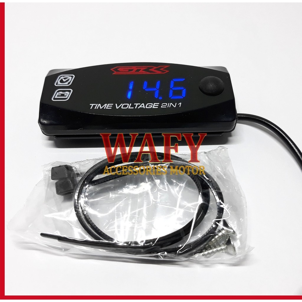 Volt Meter Dan Jam Digital Modish Voltmeter 2 In 1 Waterproof