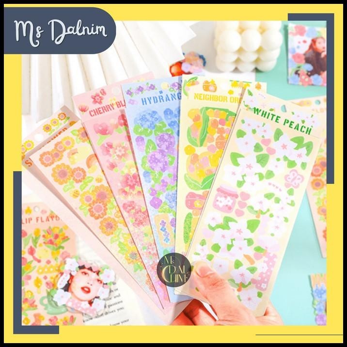 

GRATIS ONGKIR STIKER BUNGA KOREA AESTHETIC GLITER FLOWER PVC CUTE DECO STICKER ST101 !!!!!!