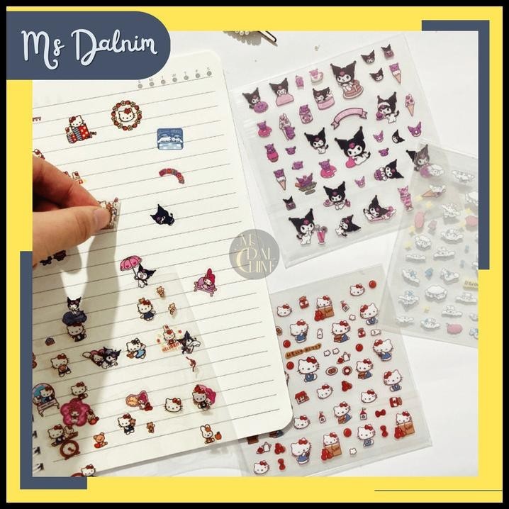 

HOT DEAL STIKER SANRIO TRANSPARAN AESTHETIC LUCU PVC MINI DECO STICKER - ST154 !!!!