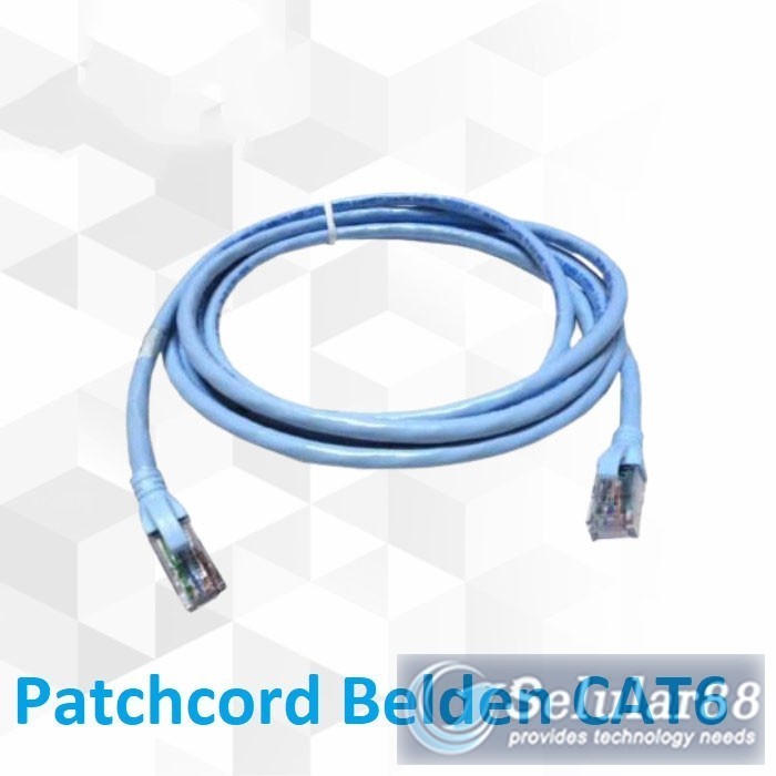 Belden Patch Cord CAT6 UTP 2m Blue Kabel LAN 1 meter Cat 6 RJ45 Biru