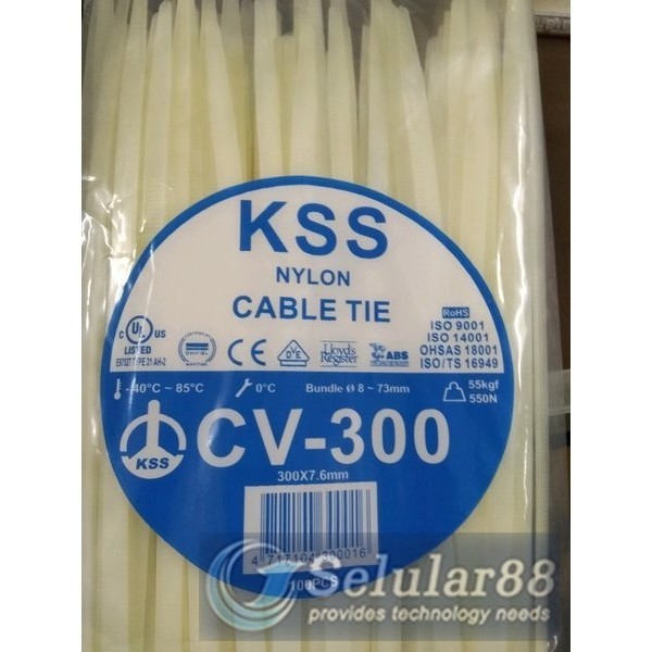 

Kabel TIS 30cm Cable Tie Pengikat High Quality Nylon Plastik 100pcs