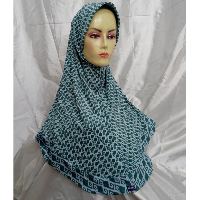 Elzatta Kerudung Dewasa Motif Hijab Bergo Instan Zahra M Ralosa