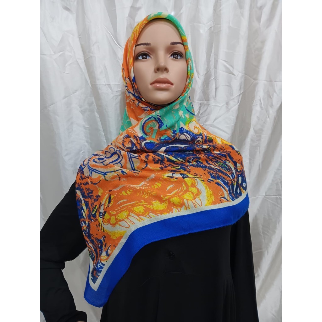Elzatta Segi Empat Full Motif Kerudung Hijab Jilbab Kaila Lazkia