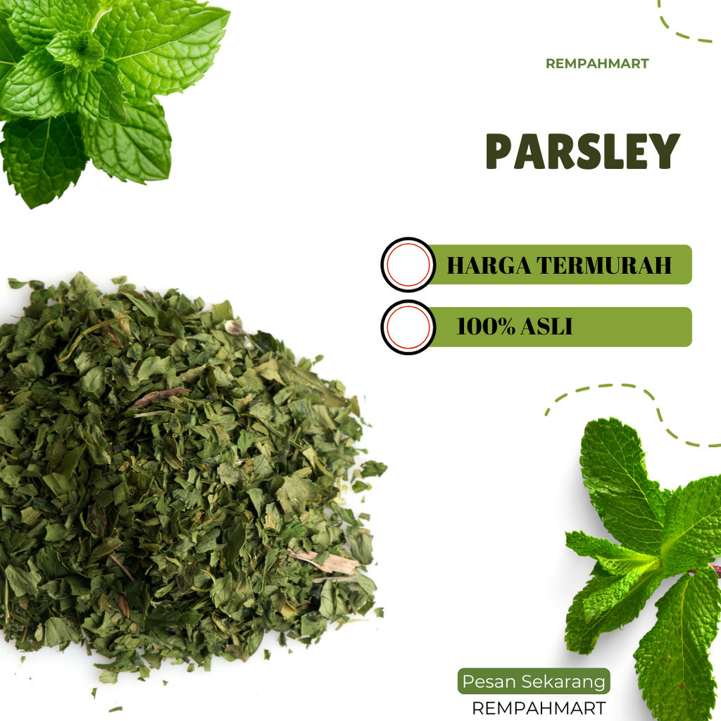 

Parsley Termurah Isi 50g / Parsley Flakes Rempah