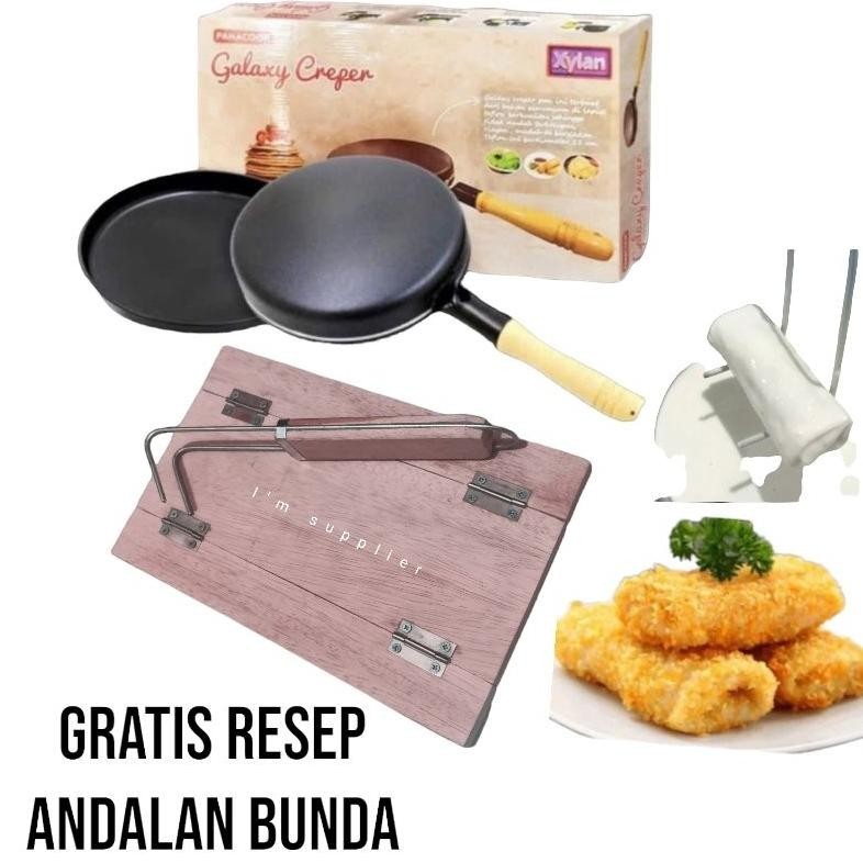 Spesial Item wajan teplon kulit risol dan papan lipat garpu pencelup ||
