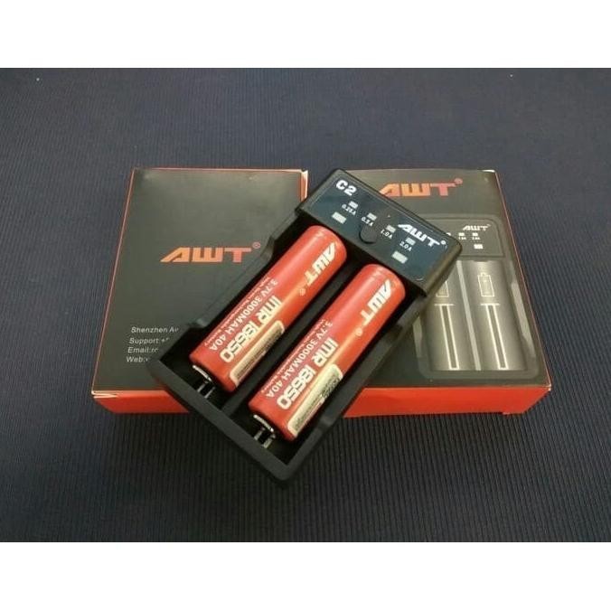 C2 CHARGER AWT 2A - Charger Baterai 2Slot C2 AWT