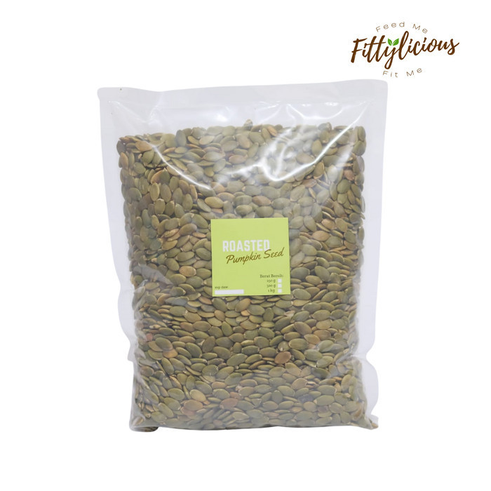 

Fittylicious Roasted Pumpkin Seeds 1 KG / Biji Labu Panggang 1 KG