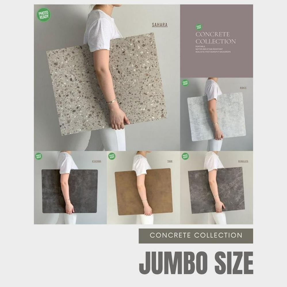 [TERBARU] [JUMBO] CONCRETE COLLECTION - ALAS FOTO BOARD PHOTOREADY BACKGROUND FOTO PROPS MOTIF SEMEN