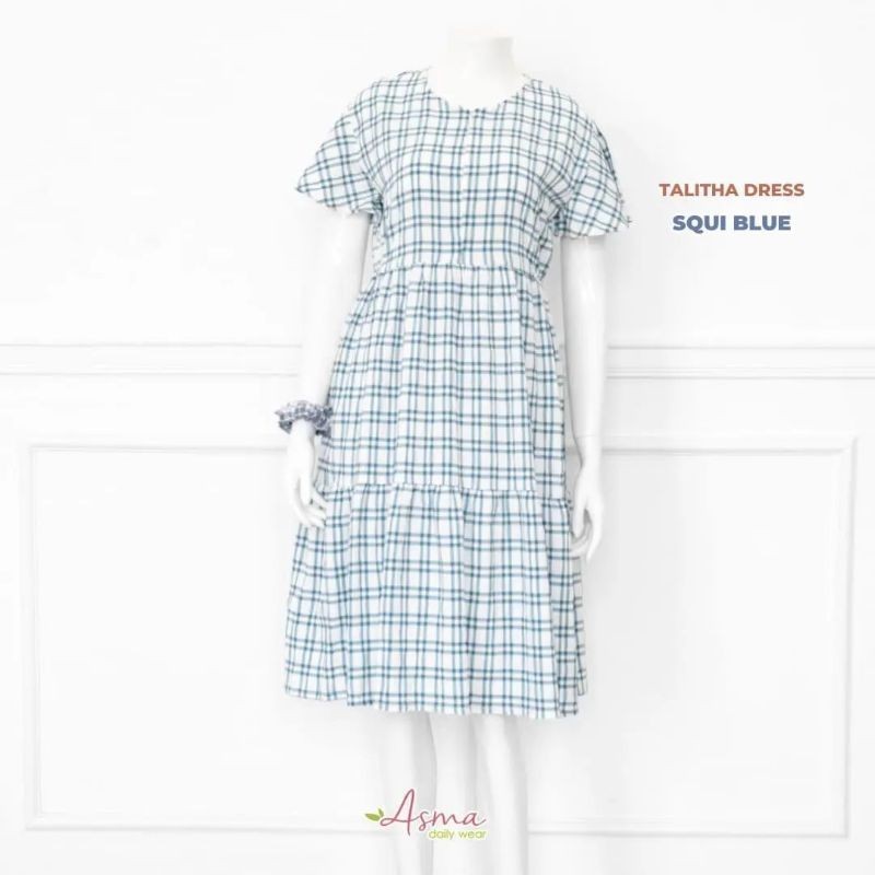 Daster Talitha Squi Blue By AsmaDailyWear