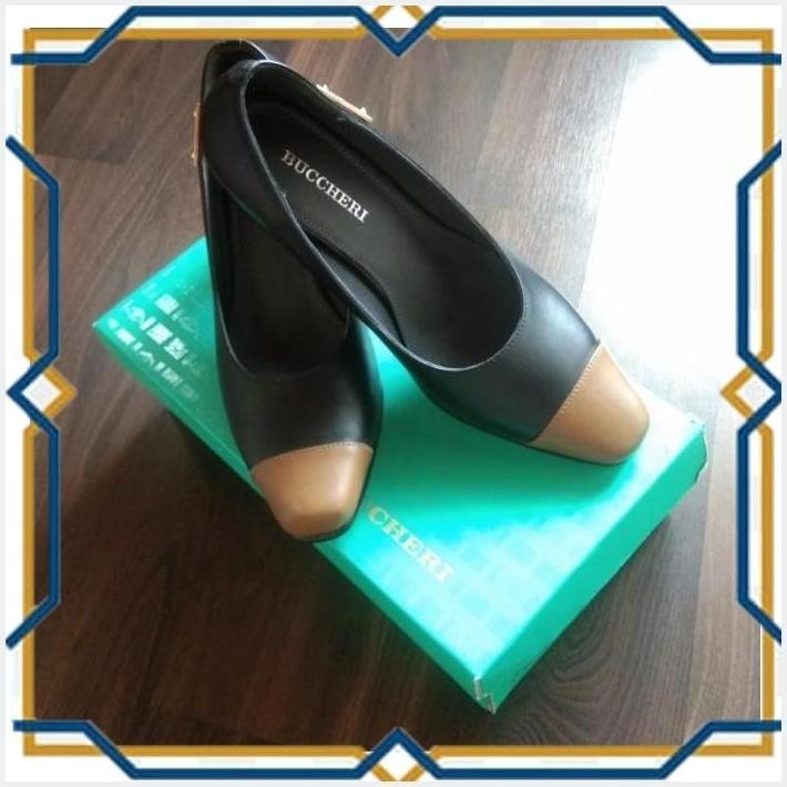 [BQG] SEPATU WANITA HIGH HEELS BUCCHERI ORIGINAL NO 39 HITAM