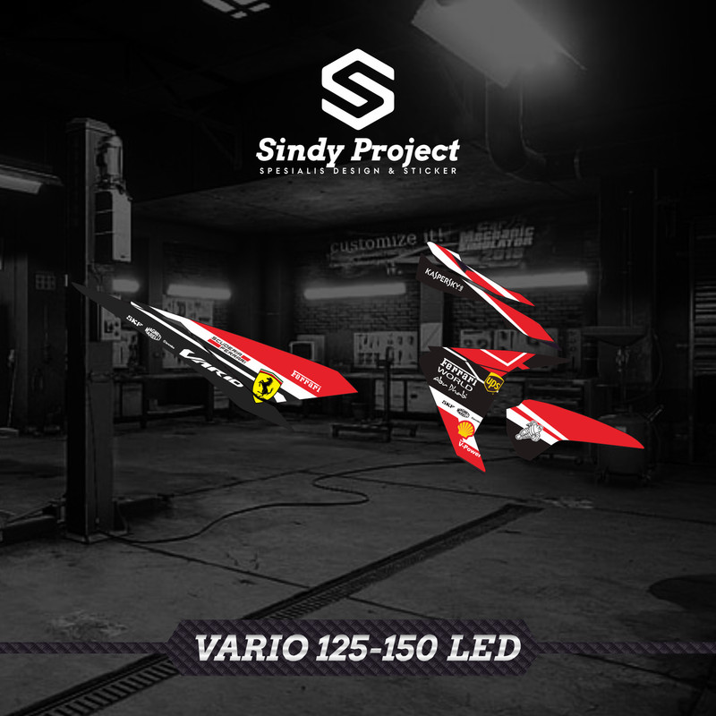 Striping Sticker Stiker Motor VARIO 125-150 LED OLD LAMA kode 005