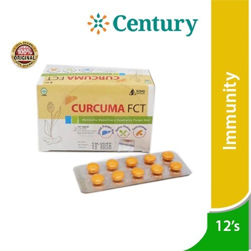 Curcuma FCT 1 Blister @12's/Kunyit/Vitamin Nafsu Makan/Obat Gemuk/Penambah Nafsu makan