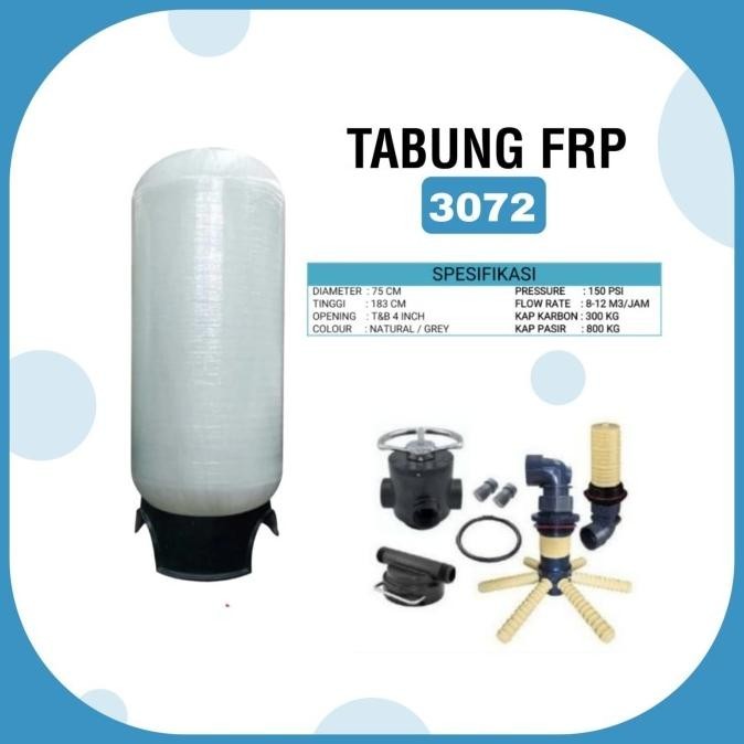 BEBAS ONGKIR - Tabung filter air FRP 3072 - Tabung Filter 3072 - Tangki Filter Air
