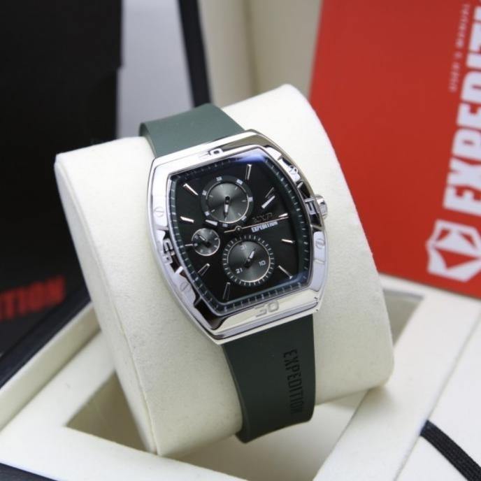 Jam Tangan Wanita Expedition Original E6800 Green Silver