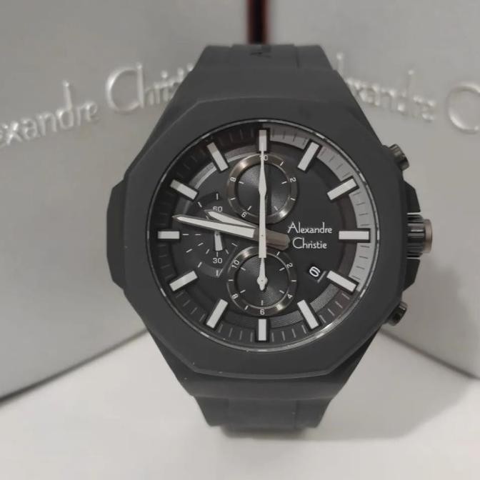 Jam Tangan Pria Alexandre Christie Original AC6590 Black