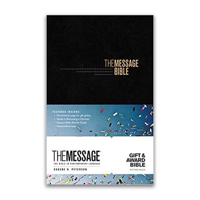 

The Message Gift and Award Bible Softcover, Black