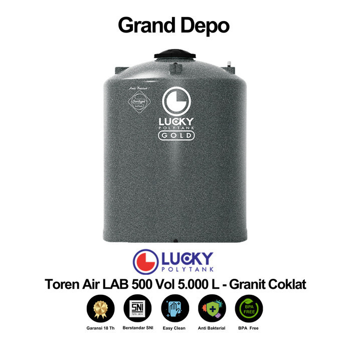 Lucky Tandon Air / Toren Air 5000 Liter LAB 500 Granit Coklat