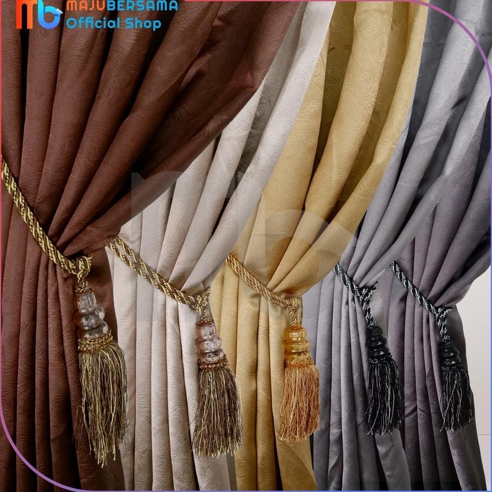 [PROMO] Gorden blackout Motif Embos /Gorden jendela Minimalis/Tirai Gorden ( Lebar 135 CM ) FREE 1 P