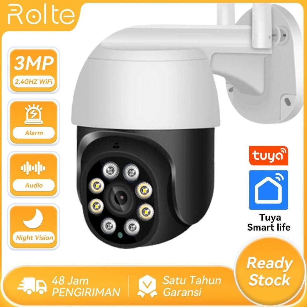 [DISKON] Rolte Tuya Smart Life Kamera WiFi 3MP Kamera Audio Dua Arah IP Kamera CCTV Penglihatan Mala