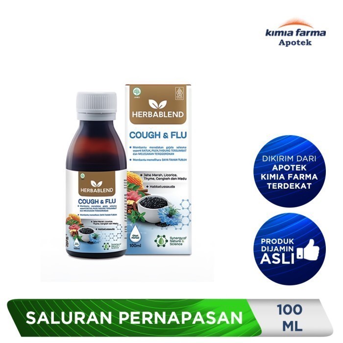 HERBABLEND COUGH & FLU 100 ML / OBAT BATUK HERBAL / KIMIA FARMA
