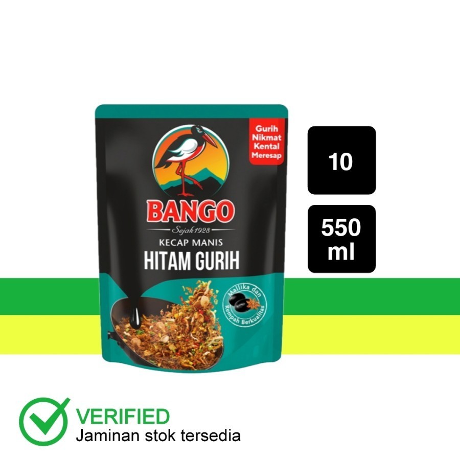

Bango Kecap Manis Hitam Gurih 10 x 550 ml