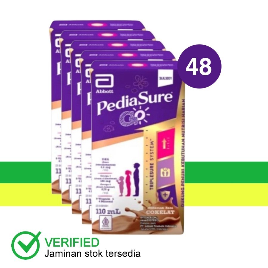 

PEDIASURE Go Triplesure Cokelat Susu UHT 110 ml - Karton