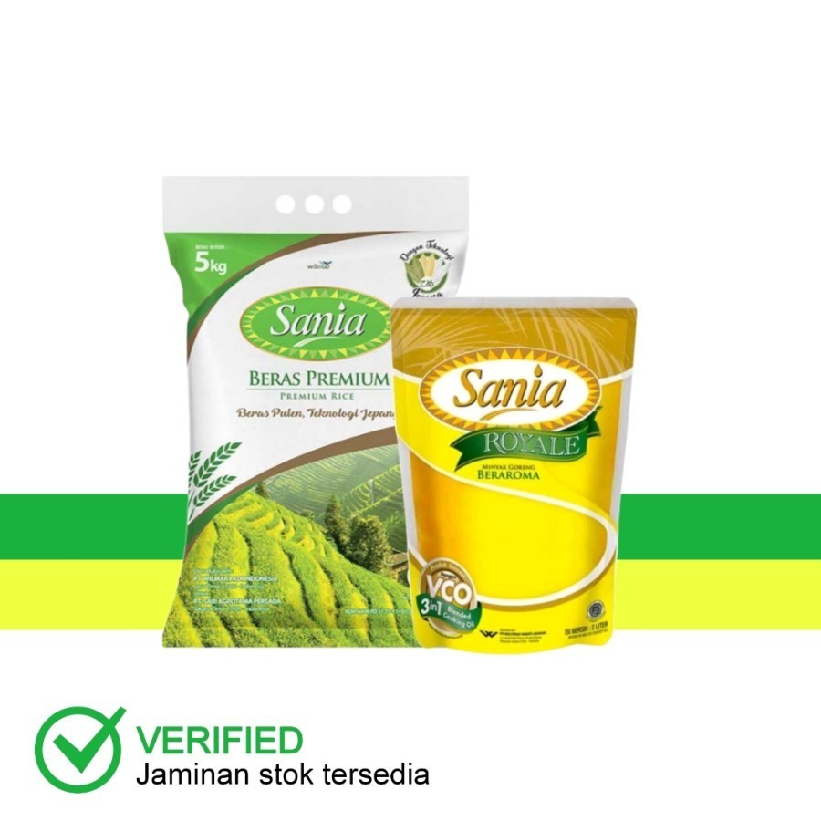 

Sania Beras Premium 5 Kg + Sania Royale Special 2 L