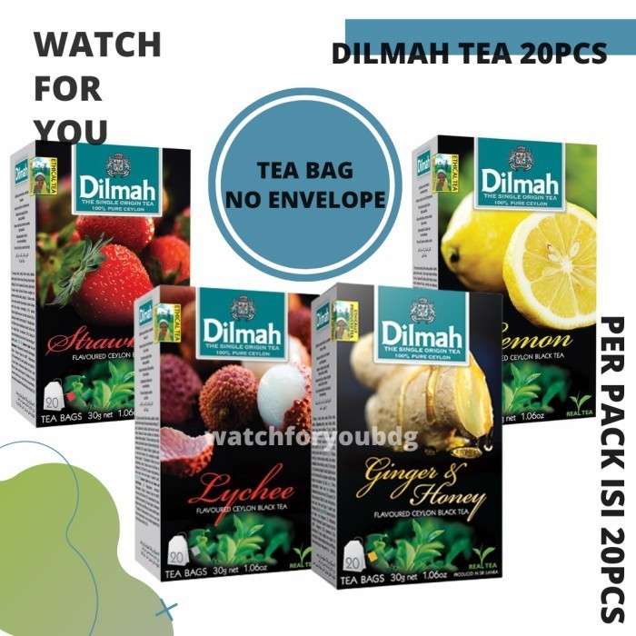 

Terlaris Teh Dilmah Tea Bags Strawberry Lychee Lemon Ginger & Honey SALE