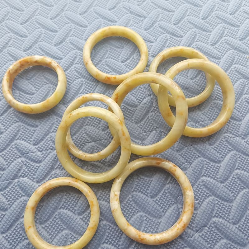 Jade Bracelet Xiuyan Jade Persimmon Red Bracelet Osmanthus Cake Jade Bracelet