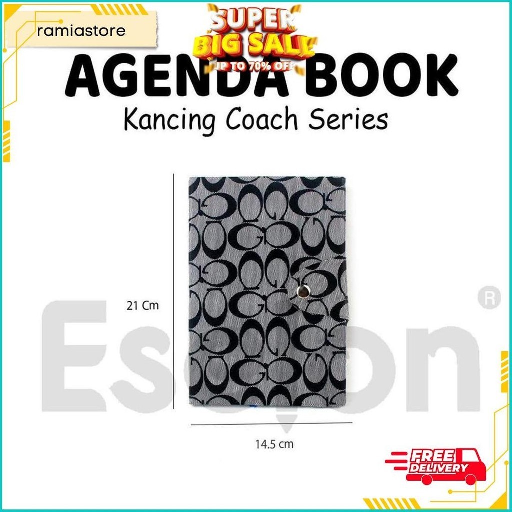 

AGENDA KULIT ERICA + KANCING COACH / NOTEBOOK A5 105LEMBAR ORIGINAL PRODUK