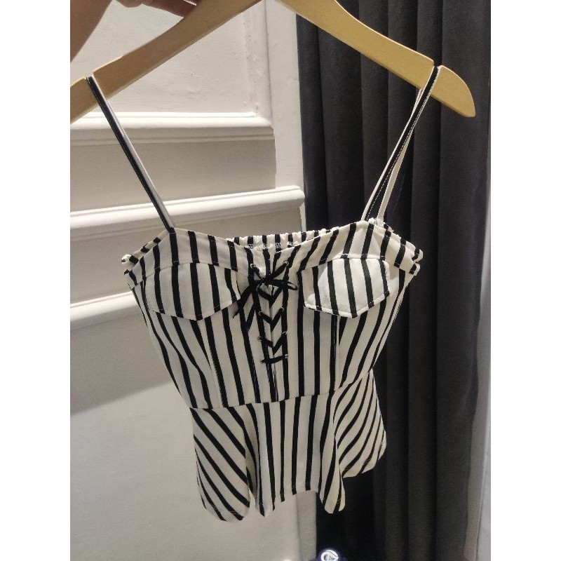 peplum crop top cup bra preloved