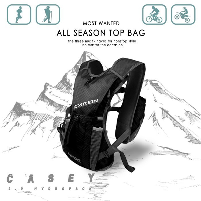 Tas Ransel Sepeda Hydropack Carion Casey - Hitam