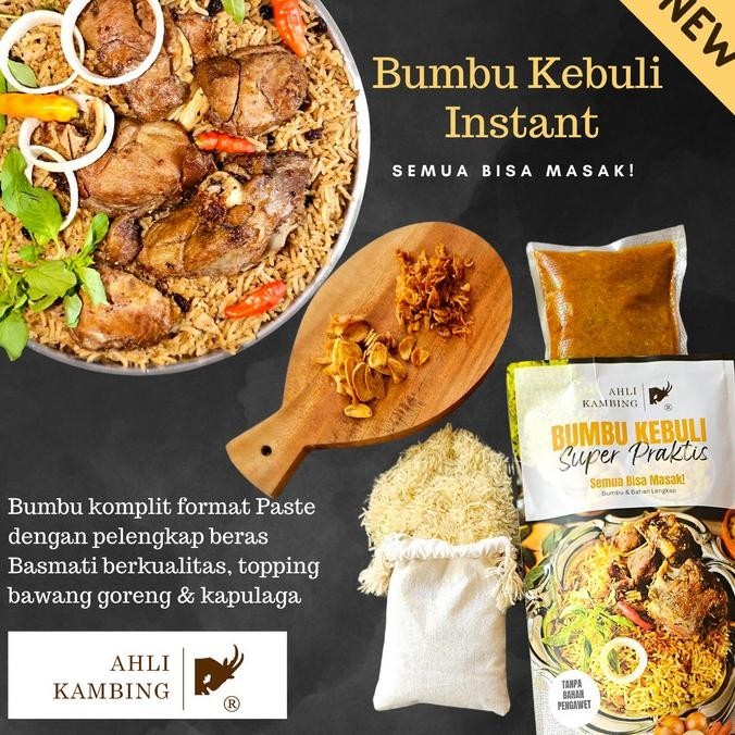 

Bumbu Instant Nasi Kebuli - Ahli Kambing - Bumbu lengkap + Beras HTM