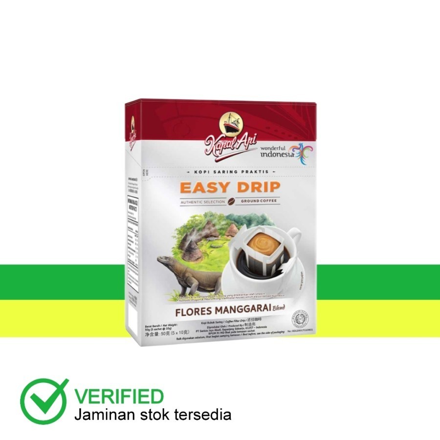 

Kapal Api Kopi Instant Easy Drip Flores Manggarai Blend 5 × 10 g