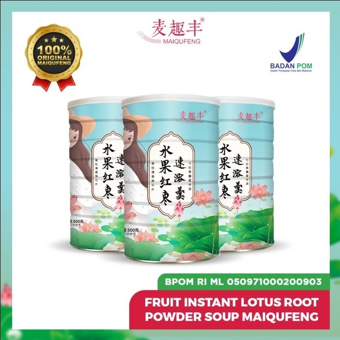 

Oufen Lotus Root Powder Maiqufeng Bpom Ri - Fruit