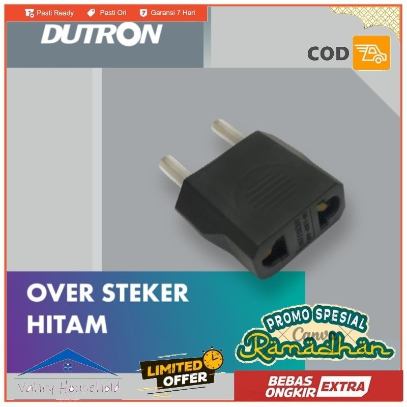 OVER STEKER GEPENG DUTRON ADAPTOR STEKER - HITAM